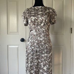 L' Agence midi silk dress